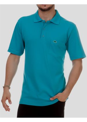 Camisa Pau a Pique Polo Azul Piscina