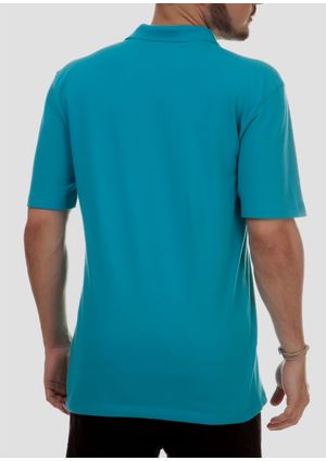 Camisa Pau a Pique Polo Azul Piscina