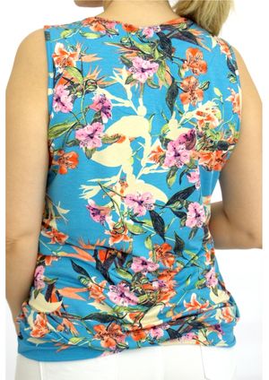 Regata Pau a Pique estampada Azul