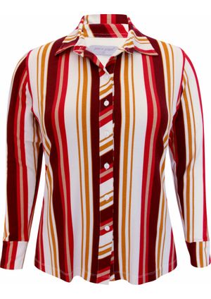 Camisete m/l Pau a Pique Listrado Vermelho