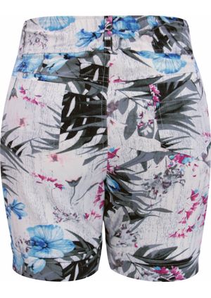 Shorts Pau a Pique Linho Floral Azul