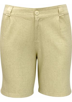 Shorts Pau a Pique de Linho Cru