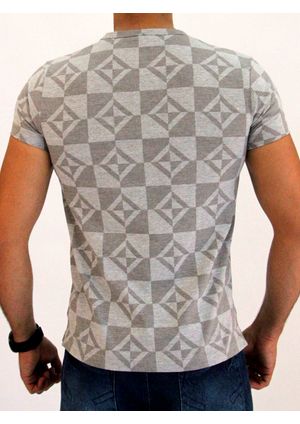 Camiseta Pau a Pique estampada Cinza