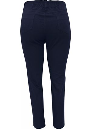 Calça Pau a Pique Cigarrete Básica Azul Marinho