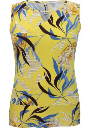 Regata Pau a Pique Estampada Amarelo