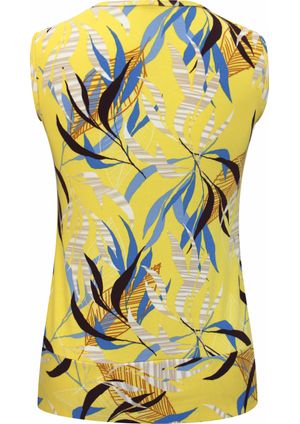 Regata Pau a Pique Estampada Amarelo