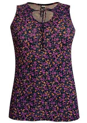 Regata Pau a Pique Estampada Roxo