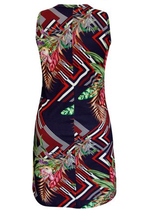Vestido Pau a Pique Estampado Azul
