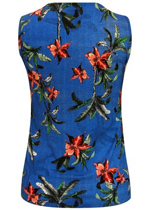 Regata  Pau a Pique Estampada Azul