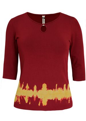 Blusa 3/4  Pau a Pique Tie Dye Vinho