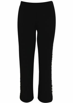 Calça Pau a Pique Visco Preto com detalhes em marrom