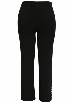 Calça Pau a Pique Visco Preto com detalhes em Verde