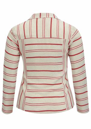 Blazer m/l Pau a Pique Listrado Vermelho