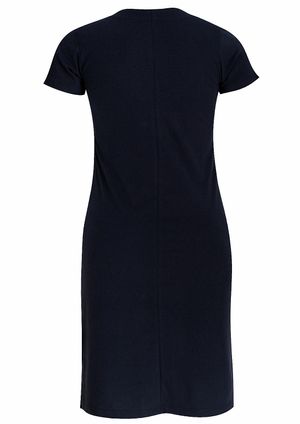 Vestido Pau a Pique básico m/c Azul Marinho