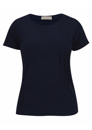 Blusa Pau a Pique básica Manga curta Azul Marinho