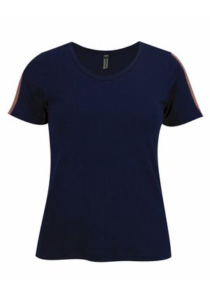 Blusa Pau a Pique Básica Manga Curta Azul Marinho