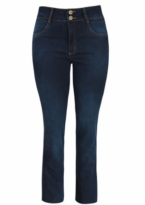 Calça Pau a Pique Jeans reta Básica Azul Claro