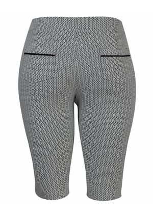 Bermuda Pau a Pique Jacquard Estampado Branco