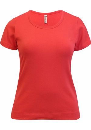 Blusa Pau a Pique Básica Manga Curta Coral