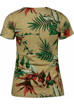 Blusa Pau a Pique Algodão Estampada Vinho