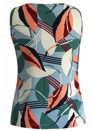 Regata Pau a Pique Estampada Azul