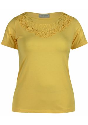 Blusa Pau a Pique Básica Manga Curta Amarelo