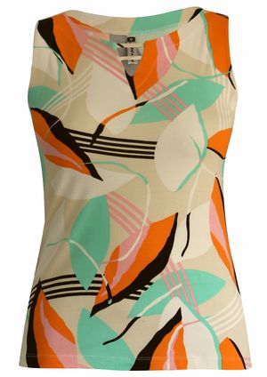 Regata Pau a Pique Estampada Bege