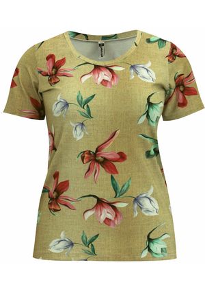 Blusa Pau a Pique Estampada Palha