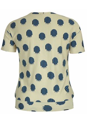 Blusa Pau a Pique Estampada Bege