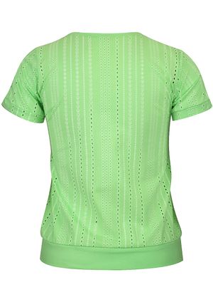 Blusa Pau a Pique Algodão Manga Curta Verde Limão