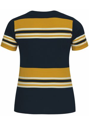 Blusa Pau a Pique Listrada Azul Marinho