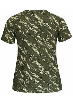 Blusa Pau a Pique Estampada Manga Curta Verde