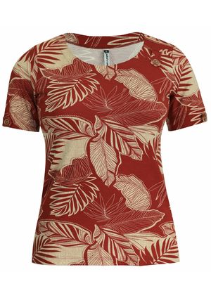 Blusa Pau a Pique Estampada Telha