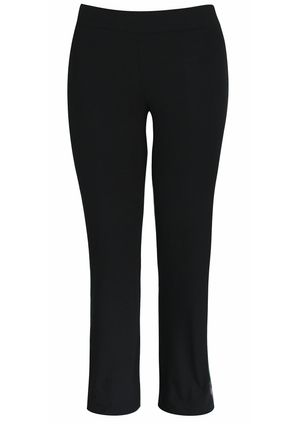 Calça Pantalona Pau a Pique Básica Preto com Cinza