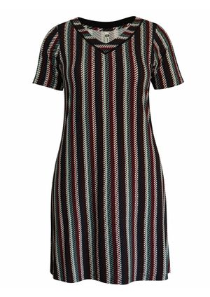 Vestido Pau a Pique Listrado Vinho