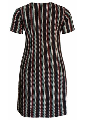 Vestido Pau a Pique Listrado Vinho