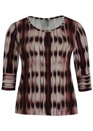 Blusa Pau a Pique Estampada Vinho
