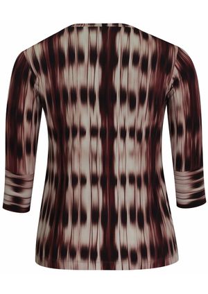 Blusa Pau a Pique Estampada Vinho