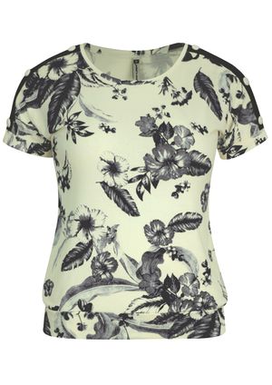 Blusa Pau a Pique Estampada Preto