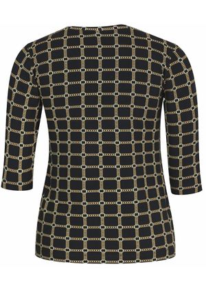 Blusa Pau a Pique Estampada Preto