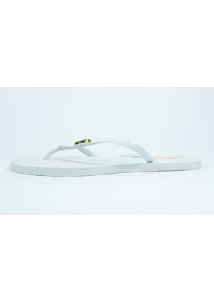 Kit de Chinelo e Necessáire Branco | Pau a Pique