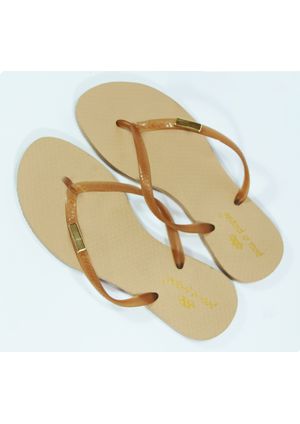 Kit de Chinelo e Necessáire Bege | Pau a Pique