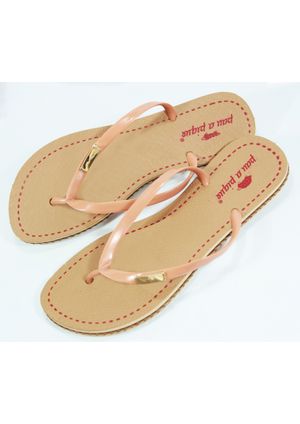 Kit de Chinelo Trançado  e Necessáire Salmom | Pau a Pique