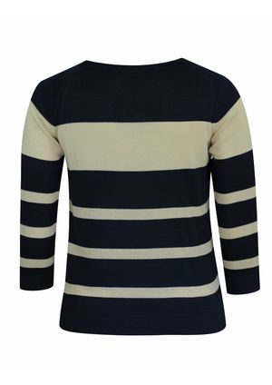 Blusa 3/4 Pau a Pique Modal Azul Marinho