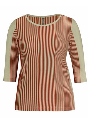 Blusa 3/4 Pau a Pique Listrada Telha