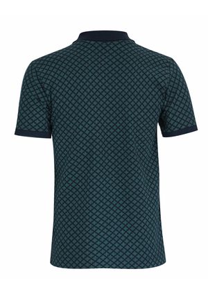Polo Piquet Pau a Pique Estampada Azul Marinho
