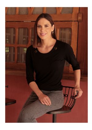 Blusa Pau a Pique Básico Preto