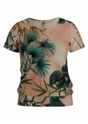 Blusa Pau a Pique Estampada Salmom