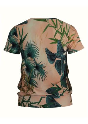 Blusa Pau a Pique Estampada Salmom