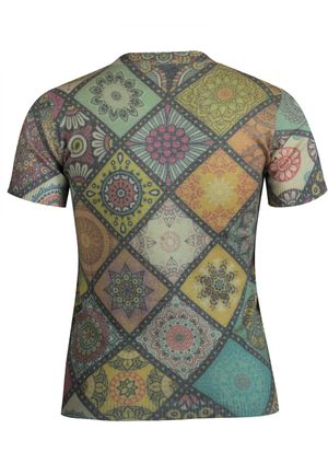 Blusa m/c Pau a Pique Modal Colorida